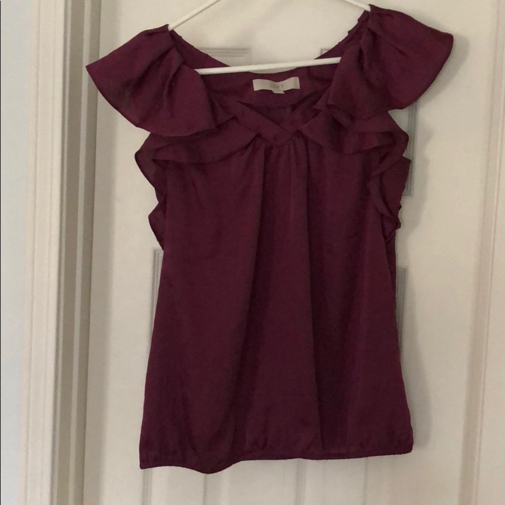 Loft flutter sleeve top